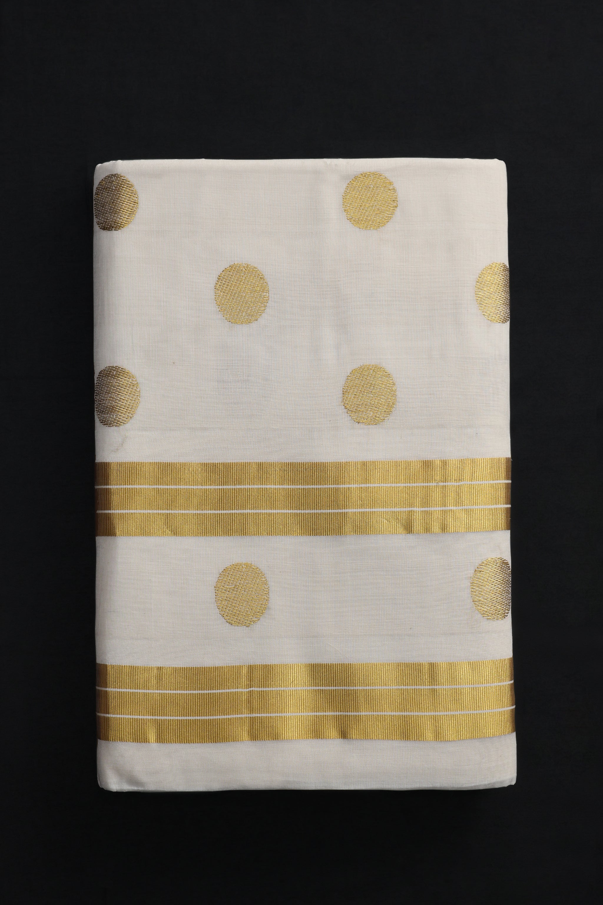 Bhanupriya Sunlit Dots Kasavu