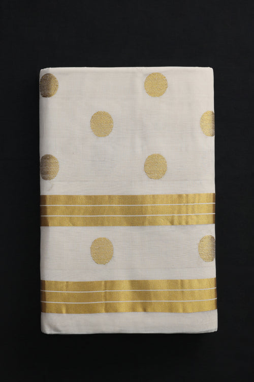 Bhanupriya Sunlit Dots Kasavu