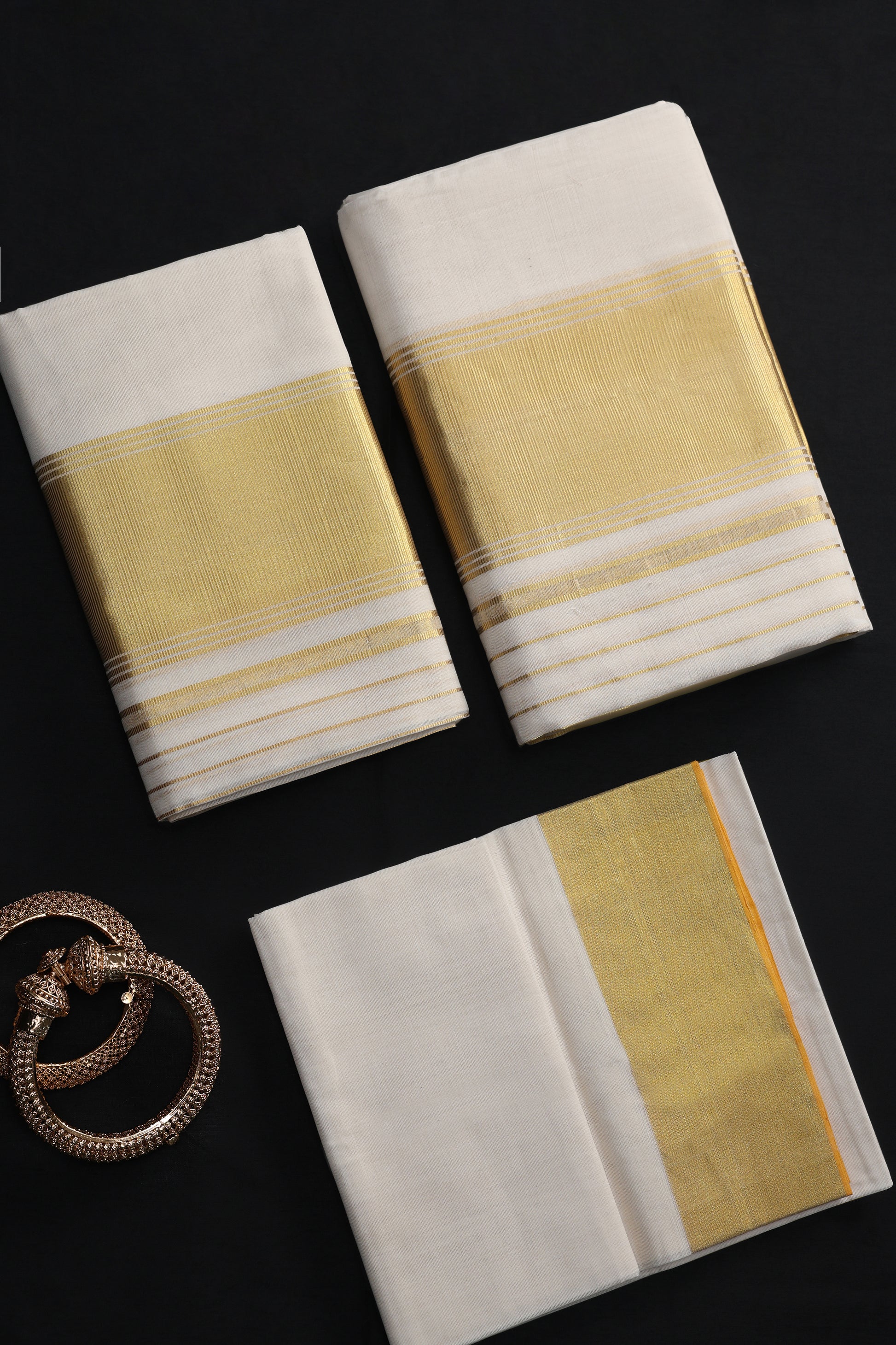 Kalyani Heritage Lines Double set Mundu