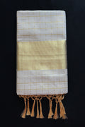 Savitri  Gilded Grid Kasavu