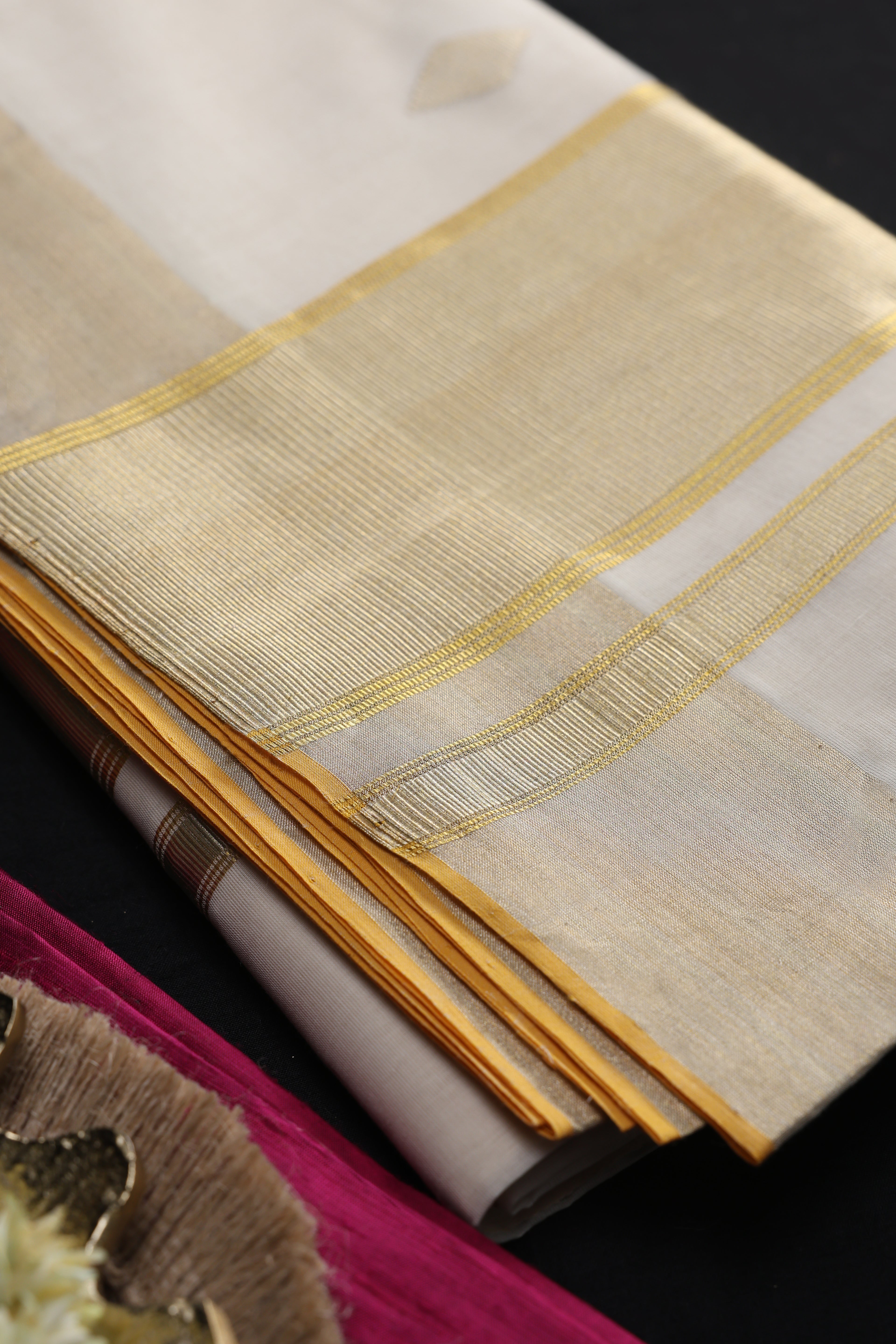 Soundarya Diamond Dream Gold Saree