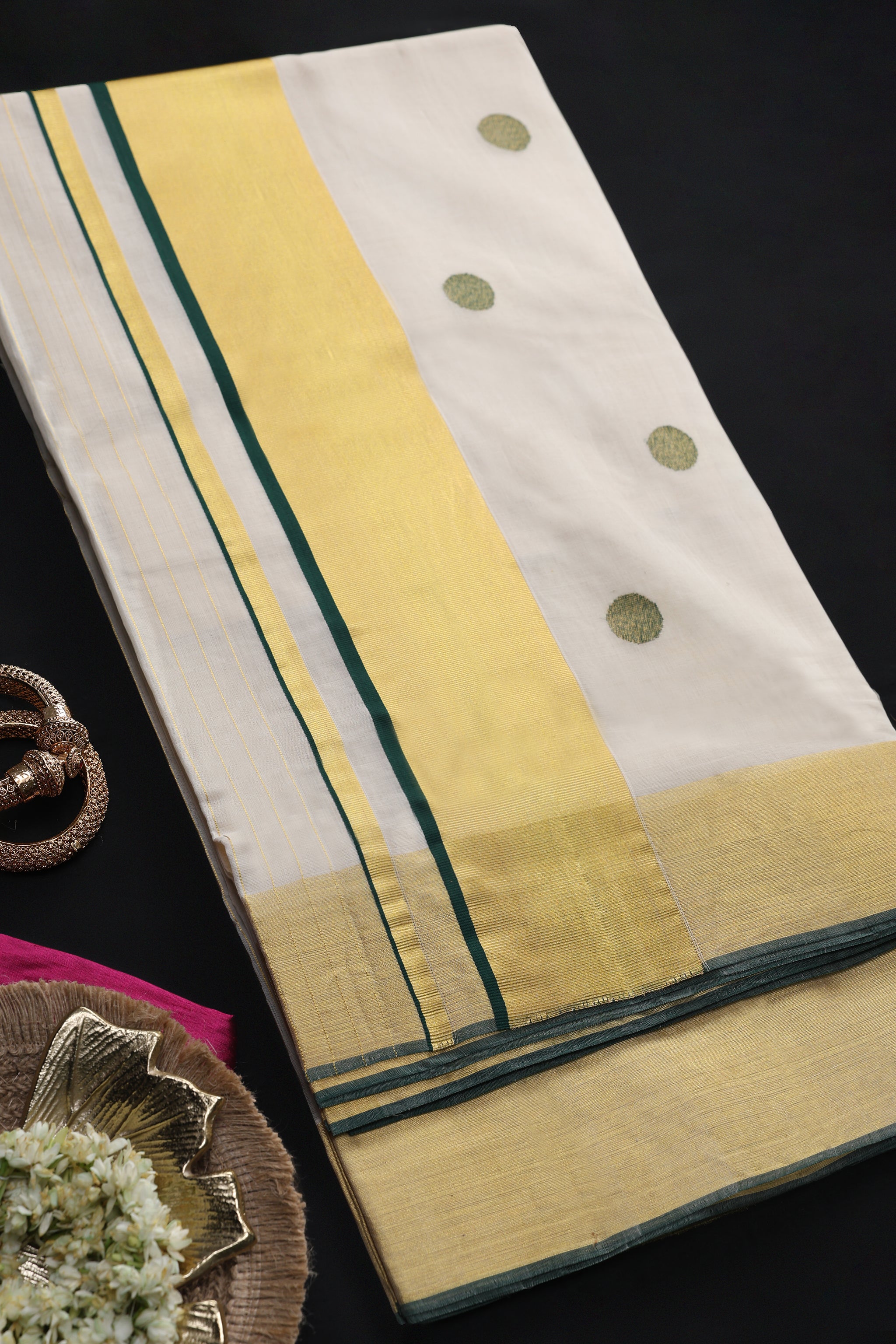 Sridevi Emerald Whimsy Kasavu