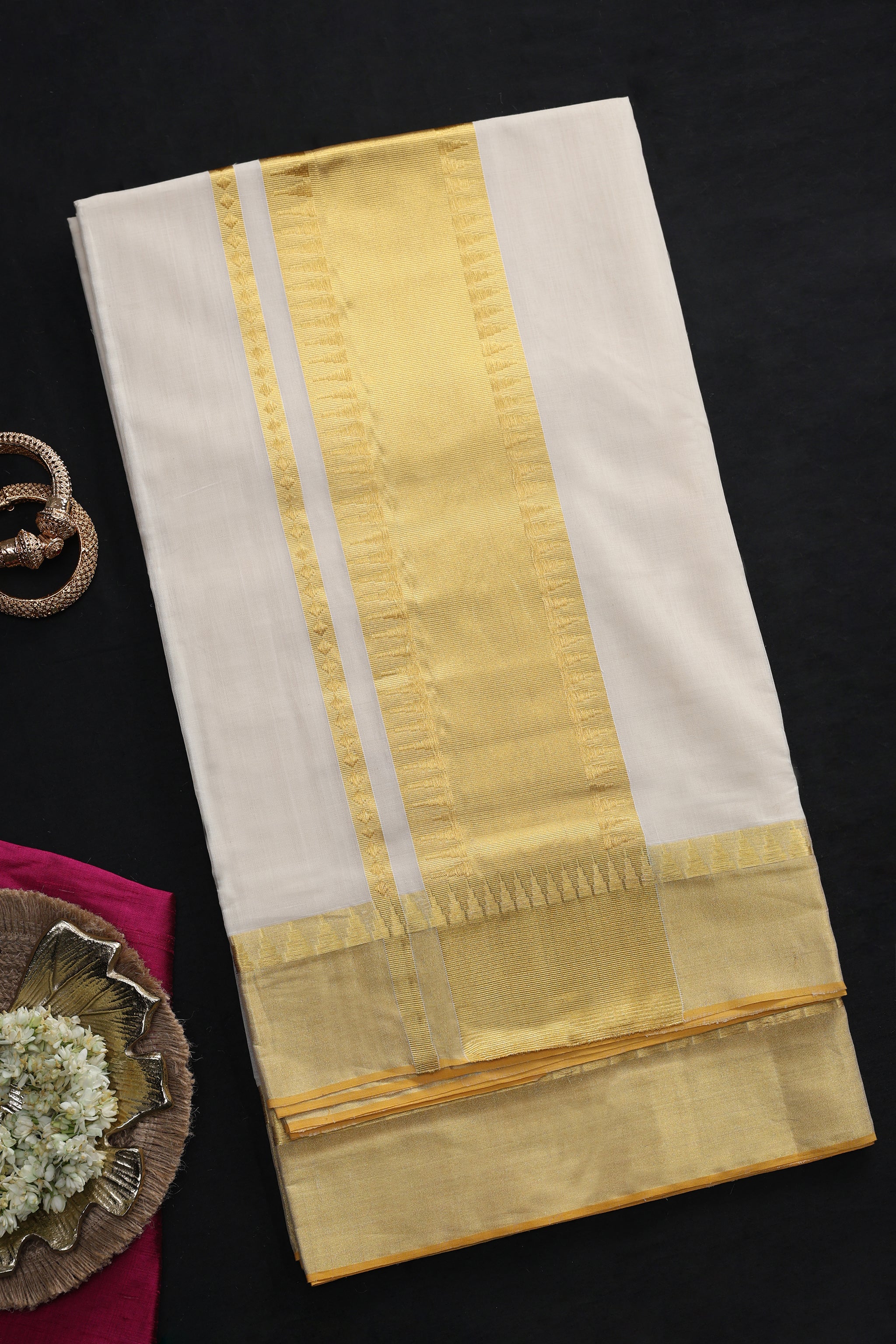 Tripura Sundari Temple Crown Bridal Kasavu