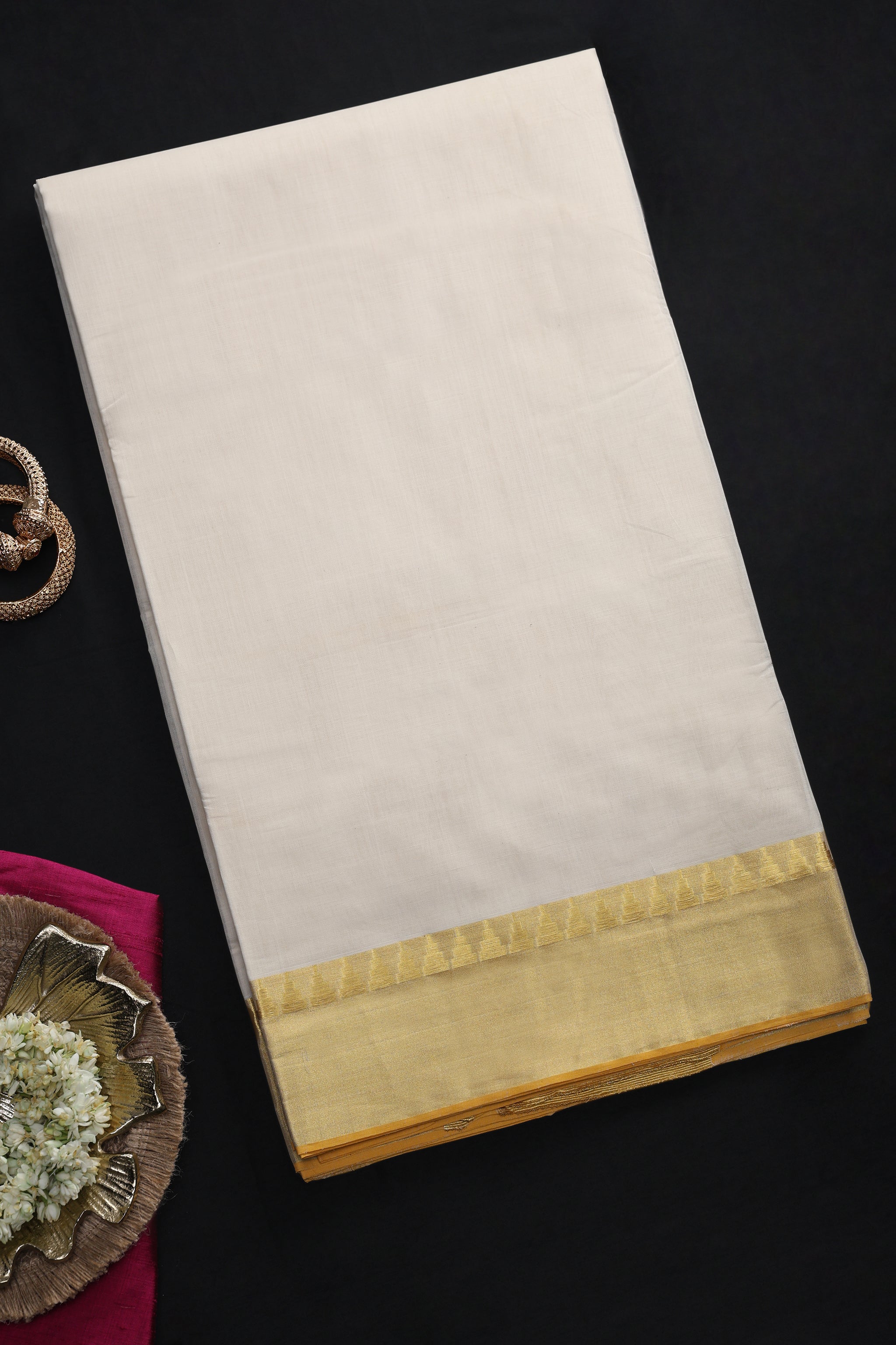 Tripura Sundari Temple Crown Bridal Kasavu