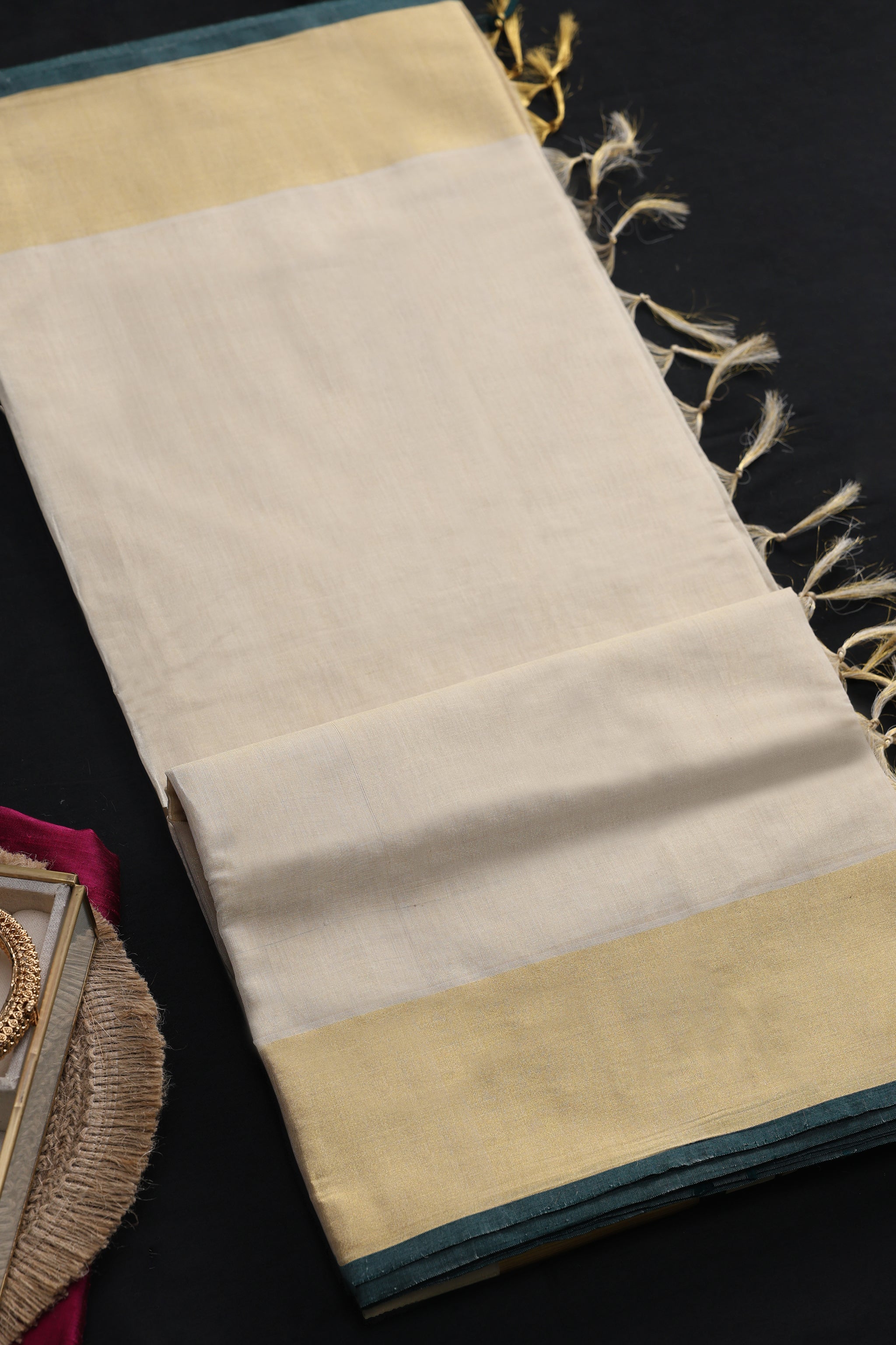 Yamika  Sapphire Stripe Kasavu